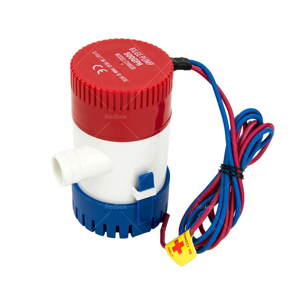 500GPH 12V Submersible Bilge Water Pump for Caravan Camping Marine Boat