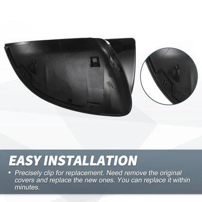 Gloss Black Rearview Mirror Cover Caps for Mercedes-Benz C S Class (2015-2023)