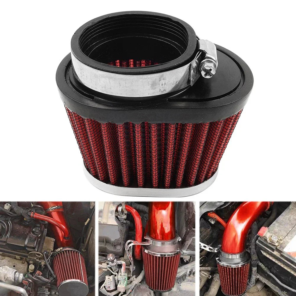 2.17'' 55MM Motorcycle Oval Air Intake Filter for Various Models