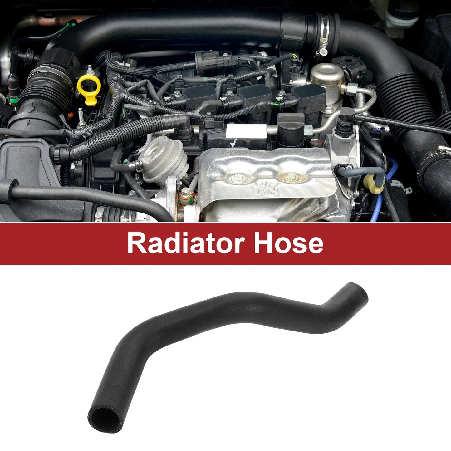 Radiator Hose for Honda Civic 2006-2011 Rubber Black 1 x Hose