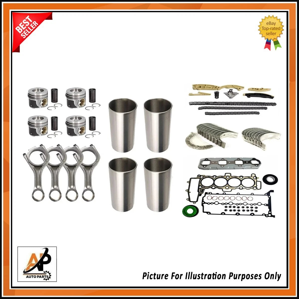 Engine Bearings for Land Rover Jaguar 2.0 Diesel 204DTD Rebuild Kit ()
