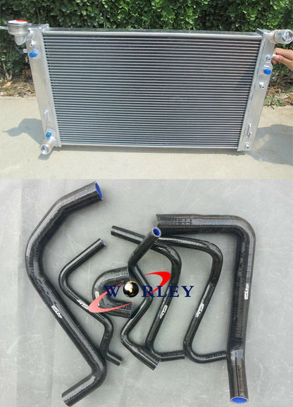 Aluminum Radiator & Blue Hose for Holden Commodore VT VX 3.8L V6 (97-02)