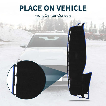 Dashboard Cover Mat for Mercedes Benz S Class W222 2014-2020 Black Blue