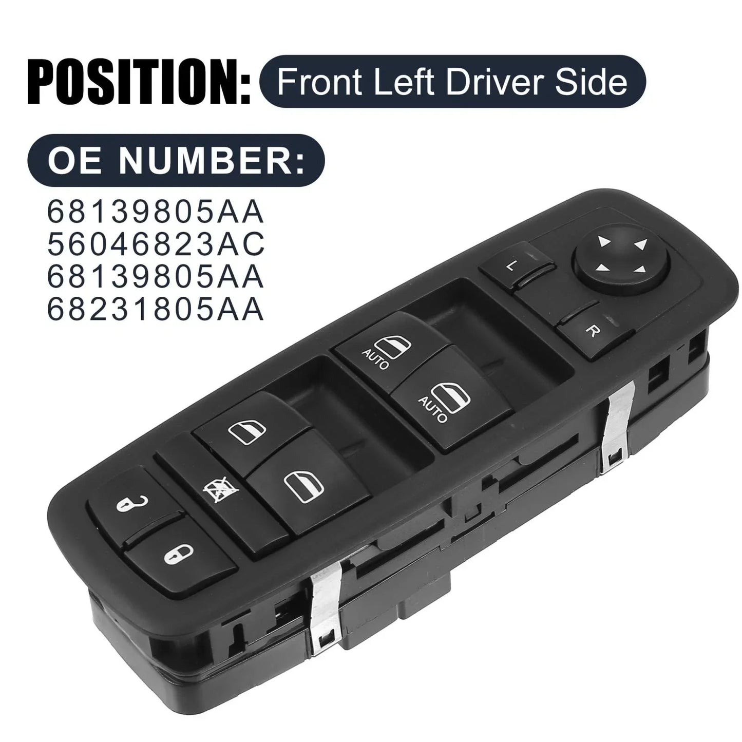 Car Window Switch Button Panel for Ram 5500 (2010-2023)