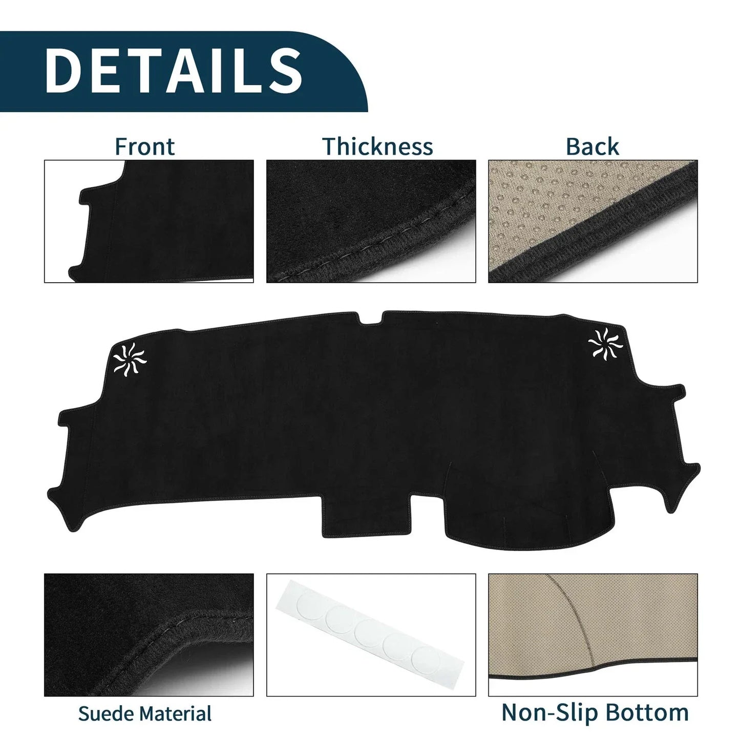 Dashboard Cover Mat for Honda STEPWGN AIR SPADA (2022-2023) Black Protector