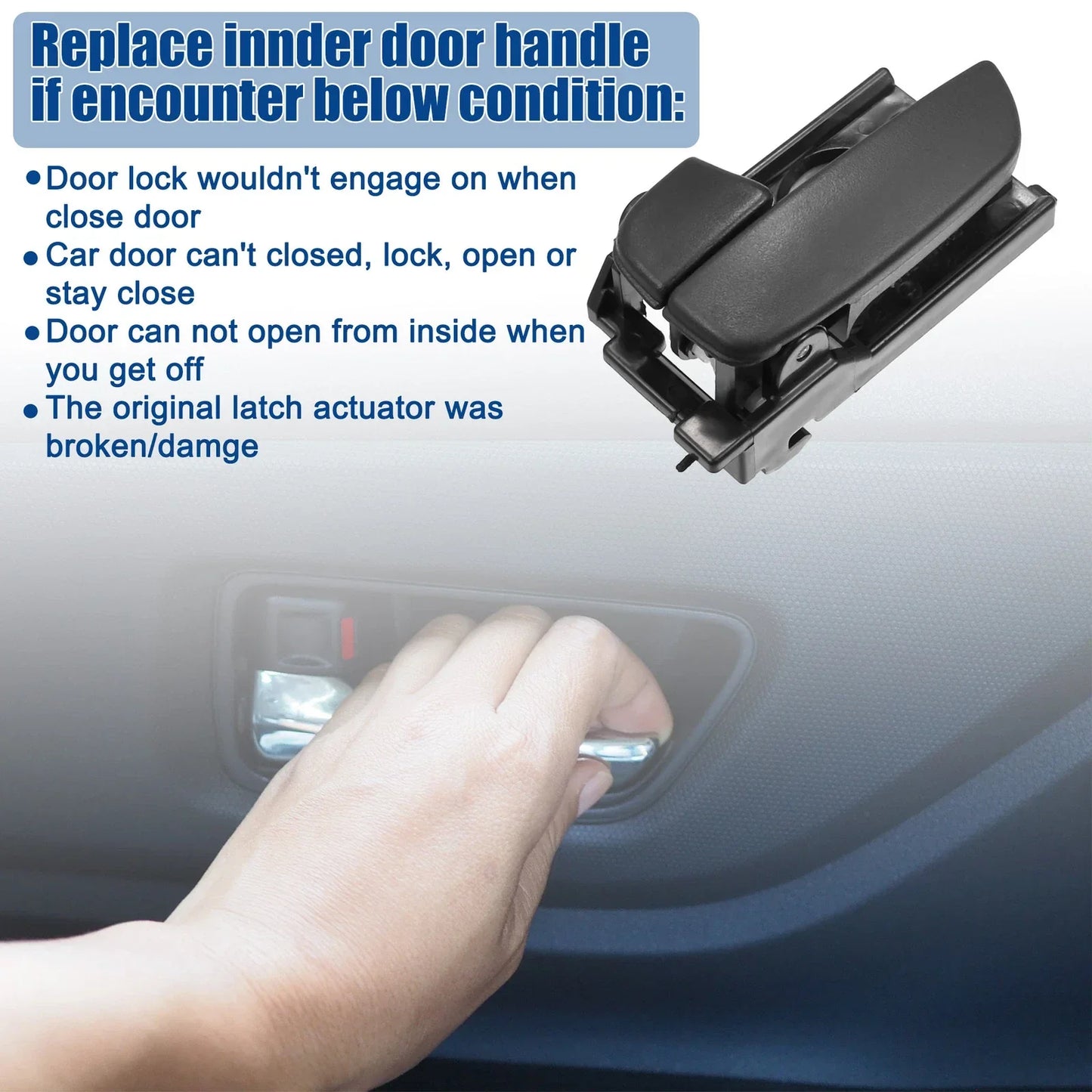 Rear Inner Door Handle Assembly for Hyundai Accent (2010-2017)