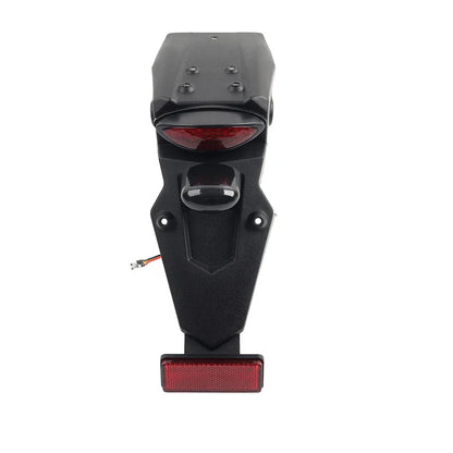 Rear License Plate Bracket for Motorcycle Universal Black Reflector Taillight