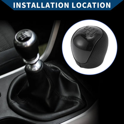 6 Speed Manual Gear Shifter Knob for Hyundai Elantra (2008-2009) Black Plastic