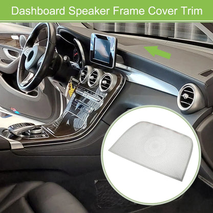 Dashboard Speaker Frame Cover Trim for Mercedes Benz GLC (2023) Silver Tone