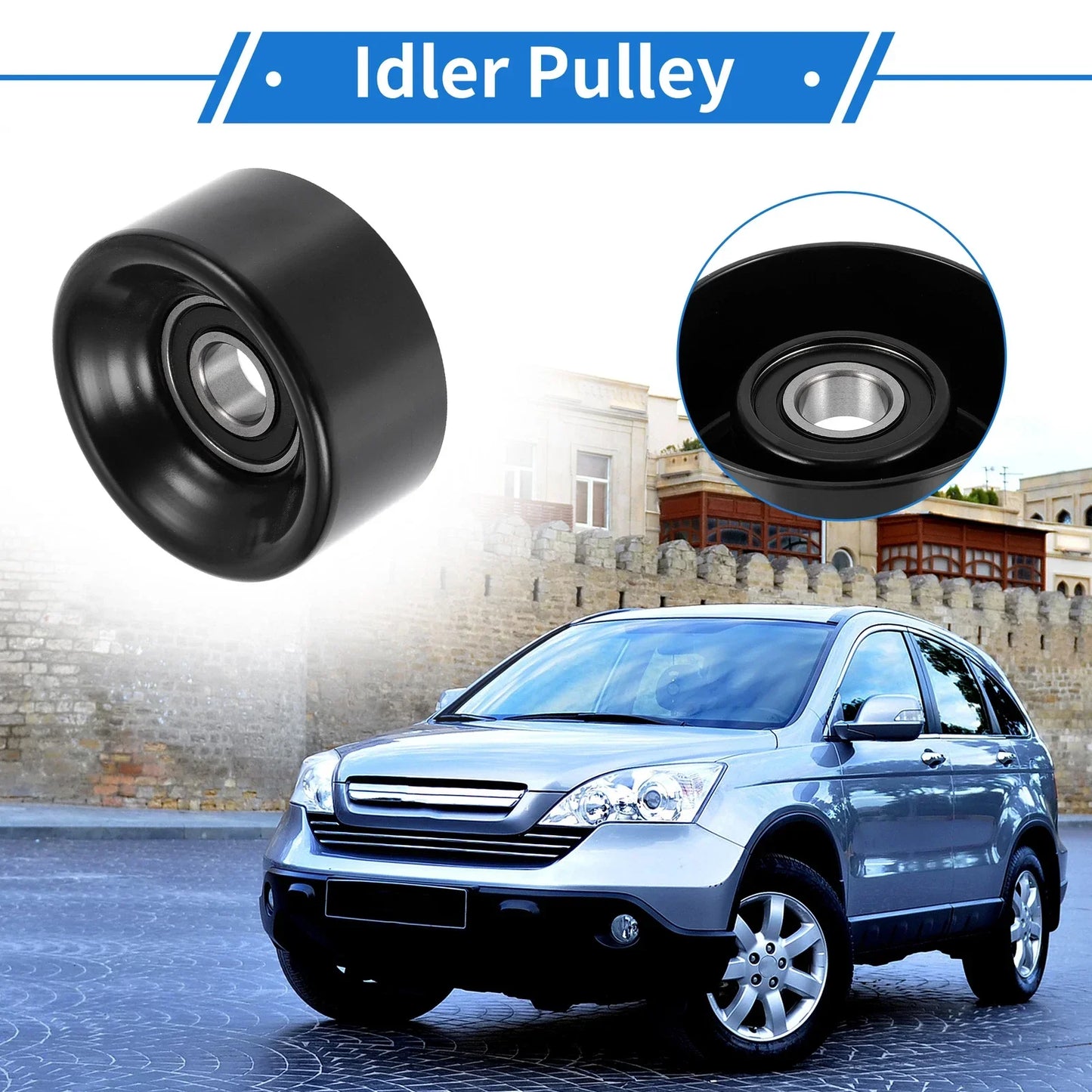 Drive Belt Idler Pulley for Acura TSX, Honda (2004-2014) - 1 x Pulley