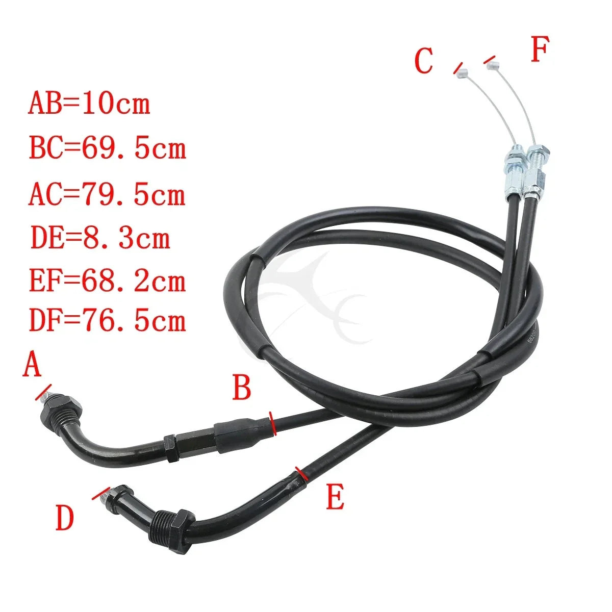 2x Throttle Cables for Honda CBR1000RR & CBR600RR (2004-2007) (2003-2012)