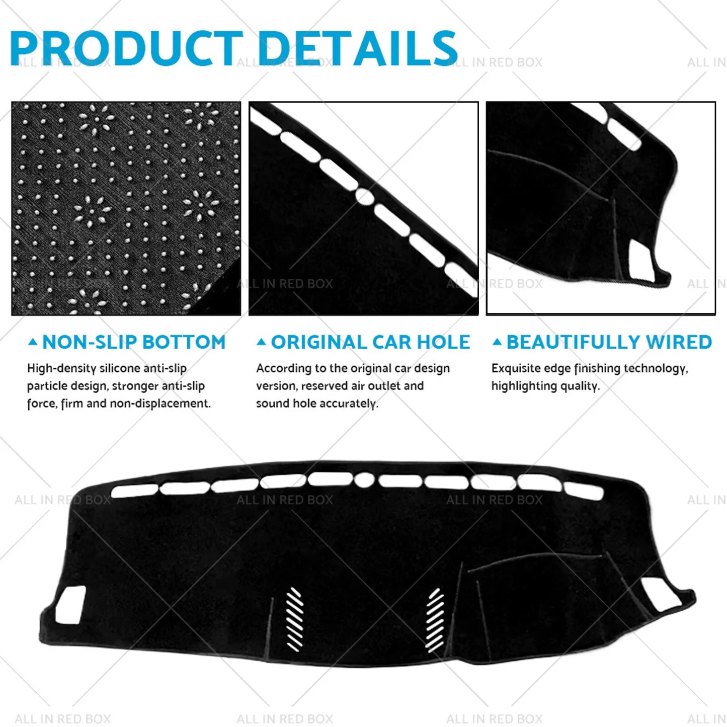 Non-Slip Dash Mat for Ford Ranger PX2 PX3 MK3 XLT XL XLS (2015-2021)
