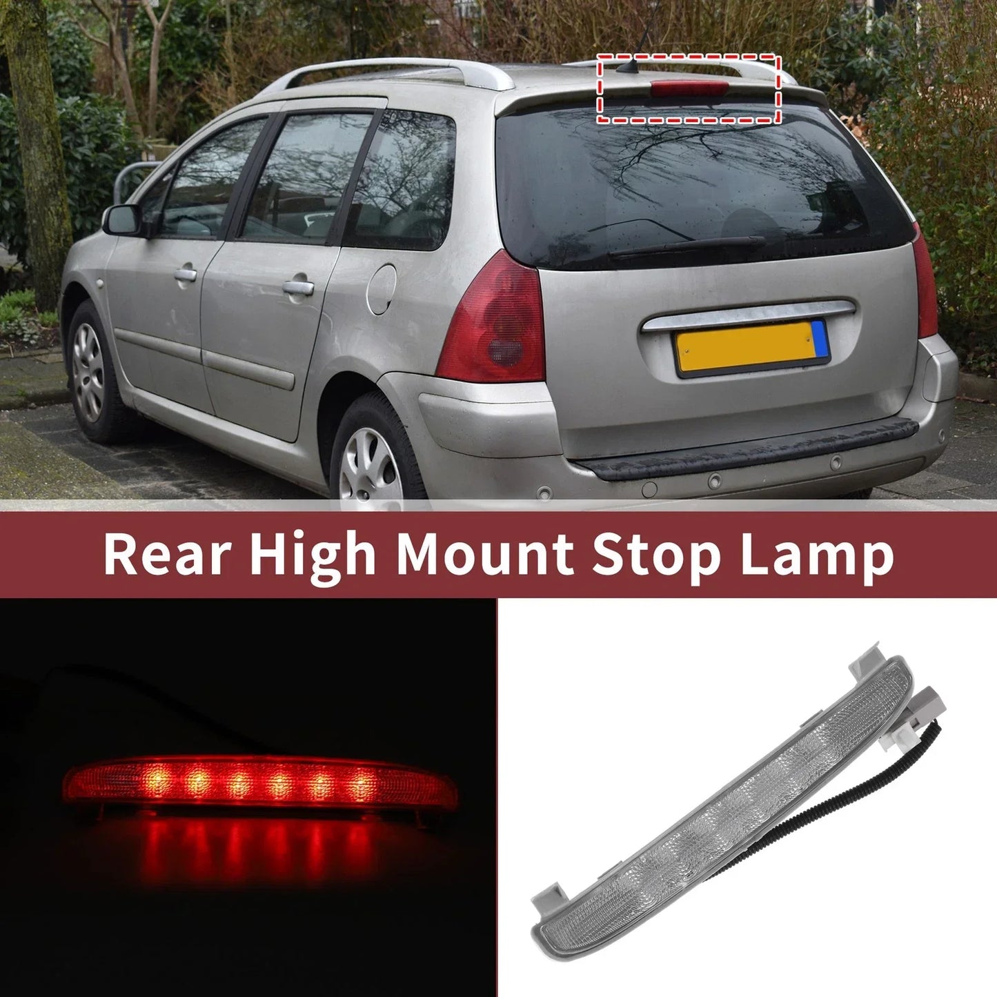 White LED Third Brake Light for Honda Civic EX 2 Door Coupe (2001-2005)