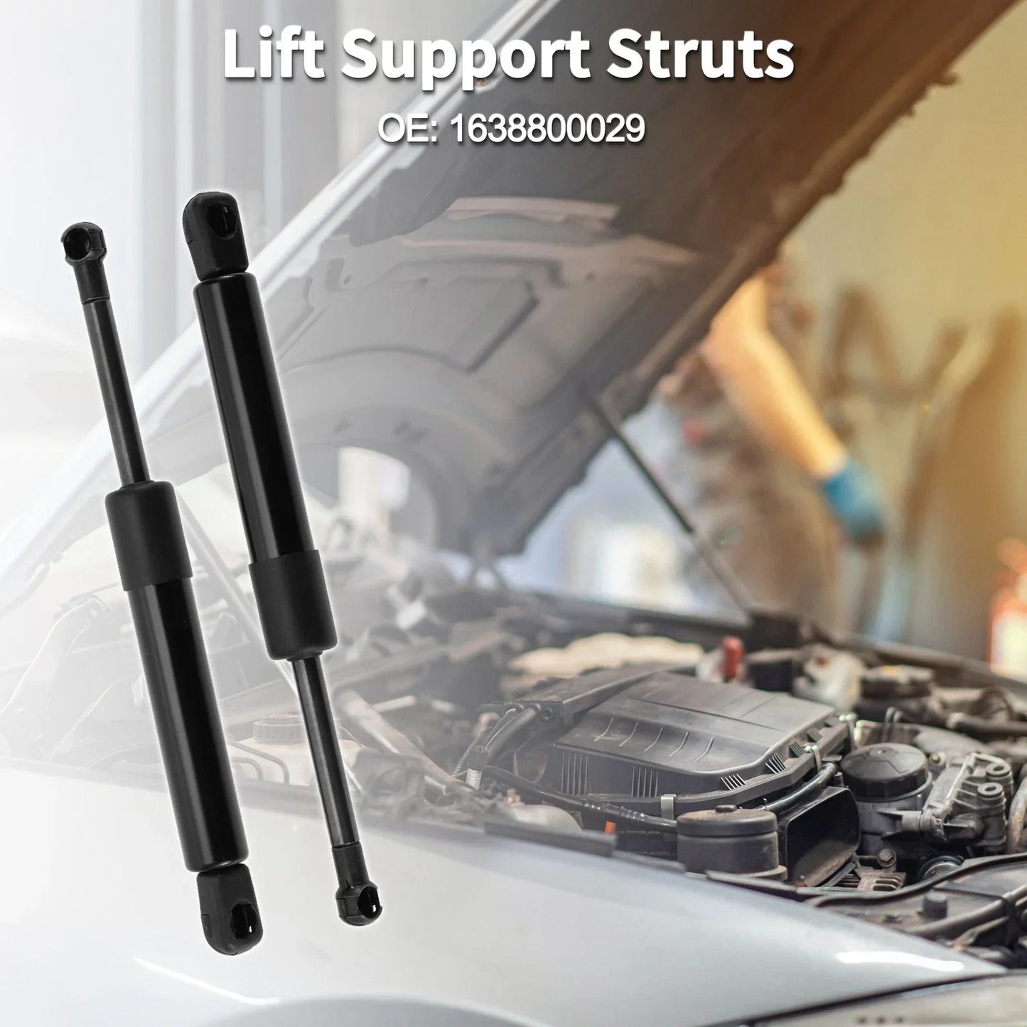 Hood Lift Supports 2 x Gas Springs for Mercedes-Benz ML320 (2000-2005)