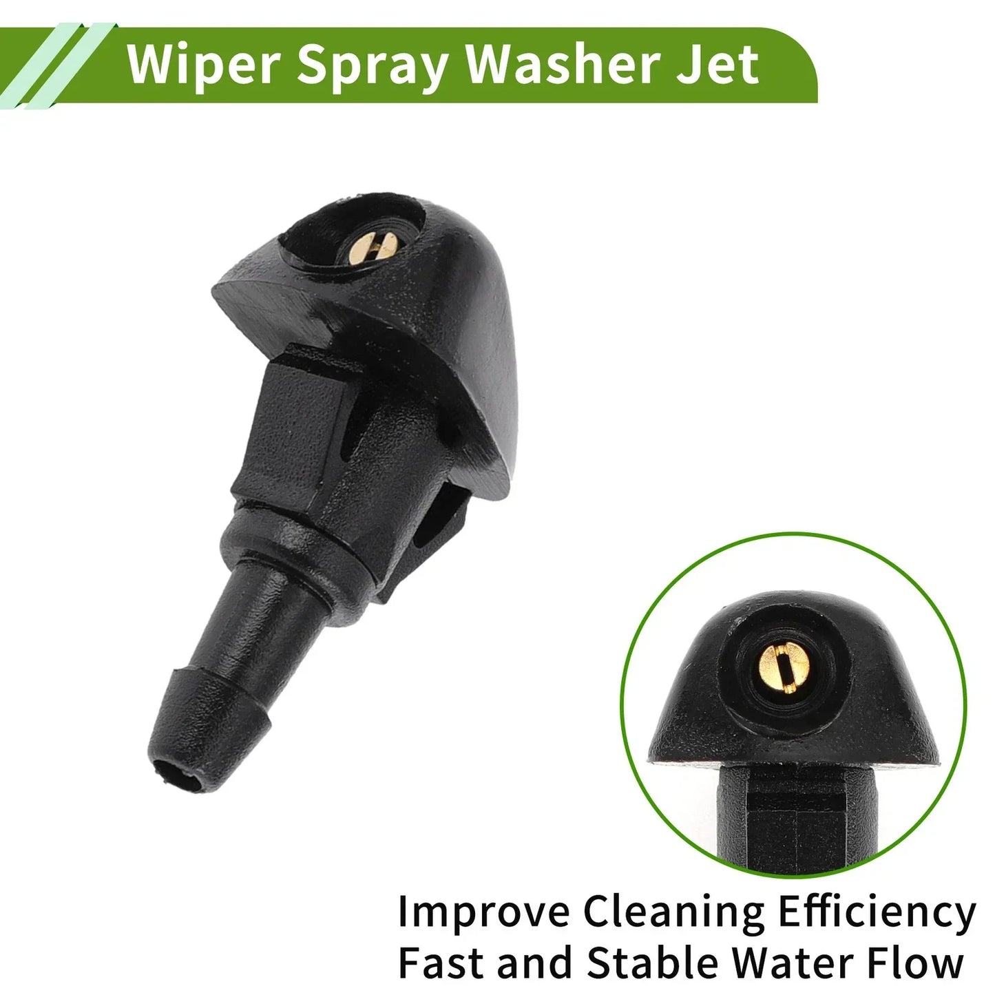 Windshield Washer Nozzle & Hose Connector for Honda (2001-2005) 1 Set