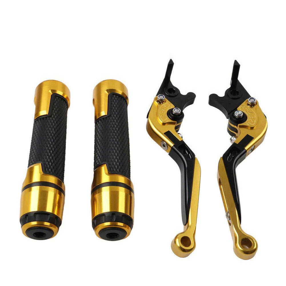 Gold Extendable Brake Clutch Levers & Handlebar Grips for Speed Triple R (2011-2015)