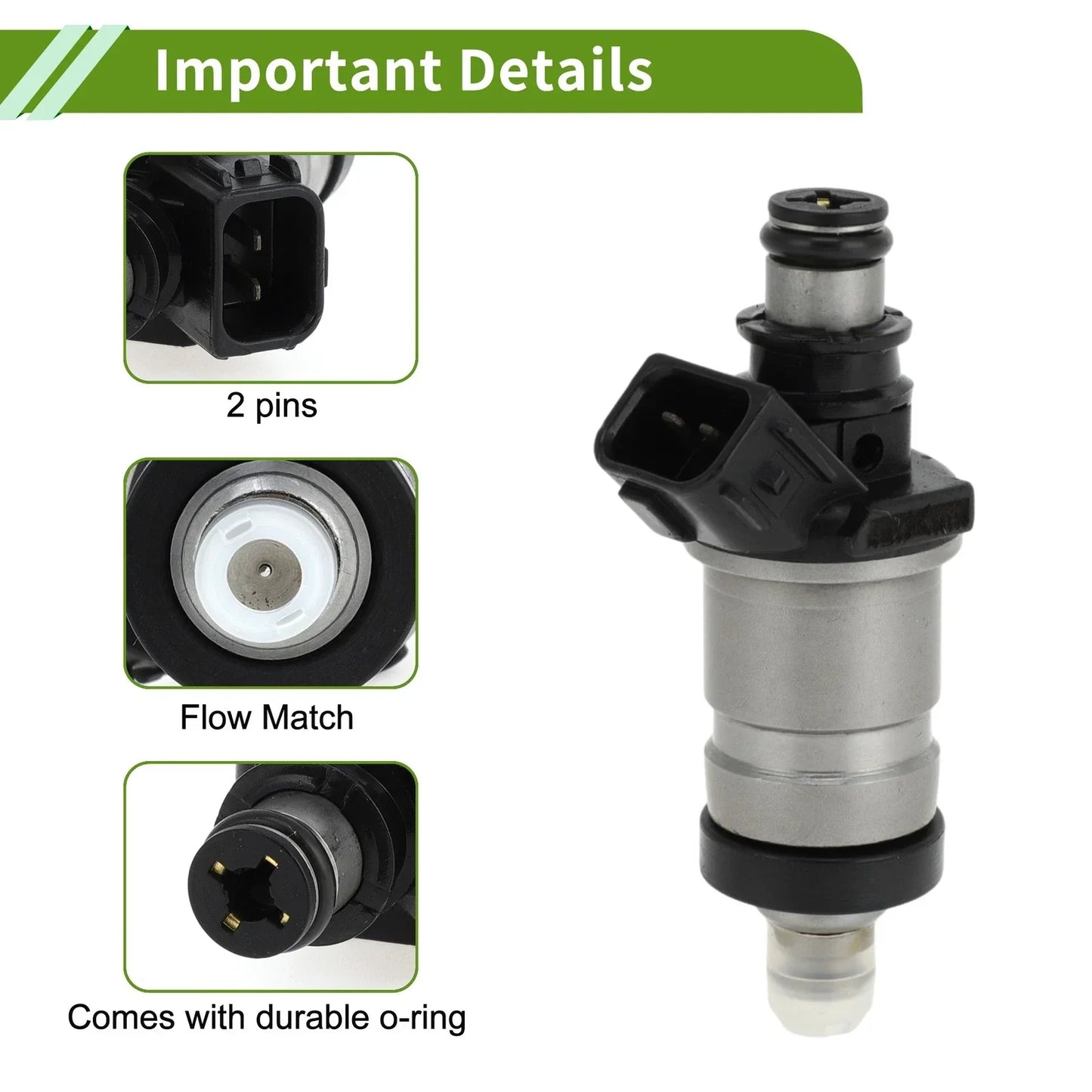 Fuel Injector for Honda Civic EX 1.6 (1999-2000) - 1 x Black