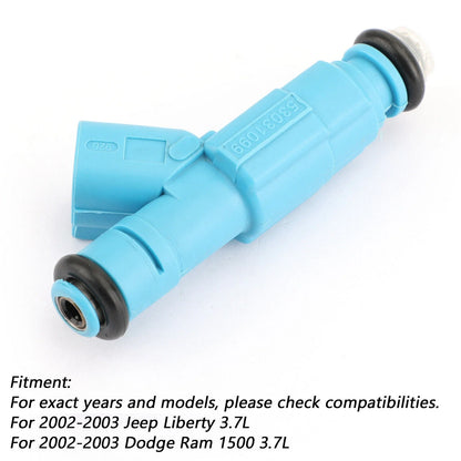 6PCS Fuel Injectors for 2002-2003 Jeep Liberty, Dodge Ram 1500 3.7L V6