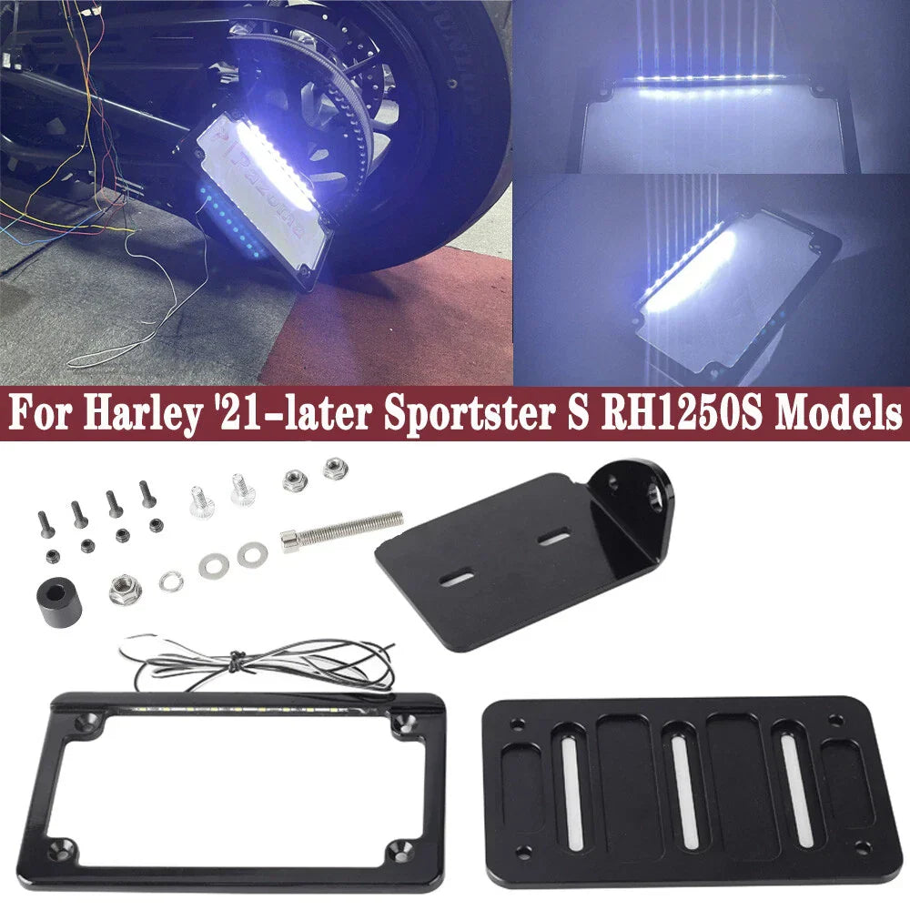 LED Side Mount License Plate Bracket for Harley Sportster S (2021-2024)
