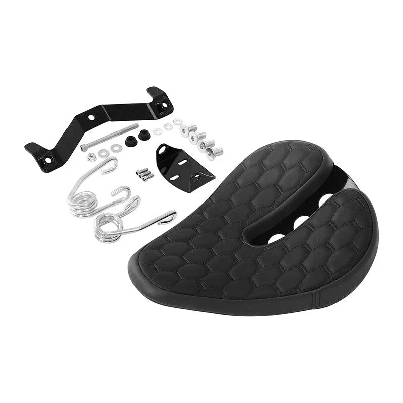 Black Driver Rider Seat & Bracket Spring for Harley Sportster (2004-2006)