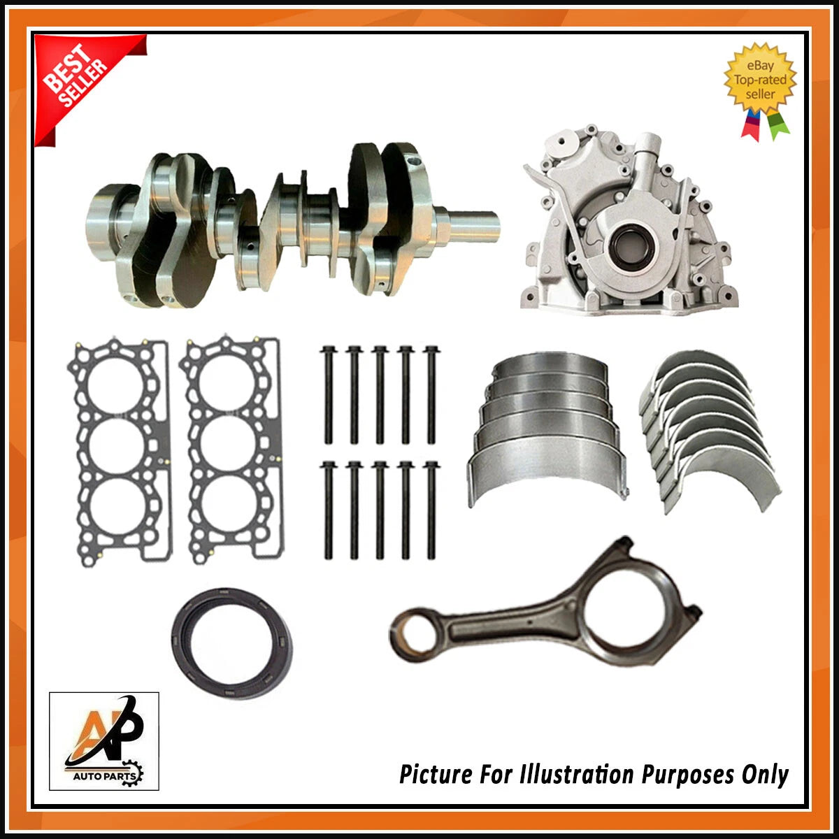 Crankshaft Engine Rebuild Kit Replacement for Land Rover Range Rover (2003–2012)