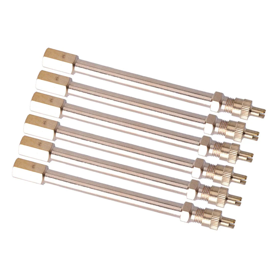 6 x Tire Wheel Valve Extension Caps for Car Truck SUV - Metal Shaft