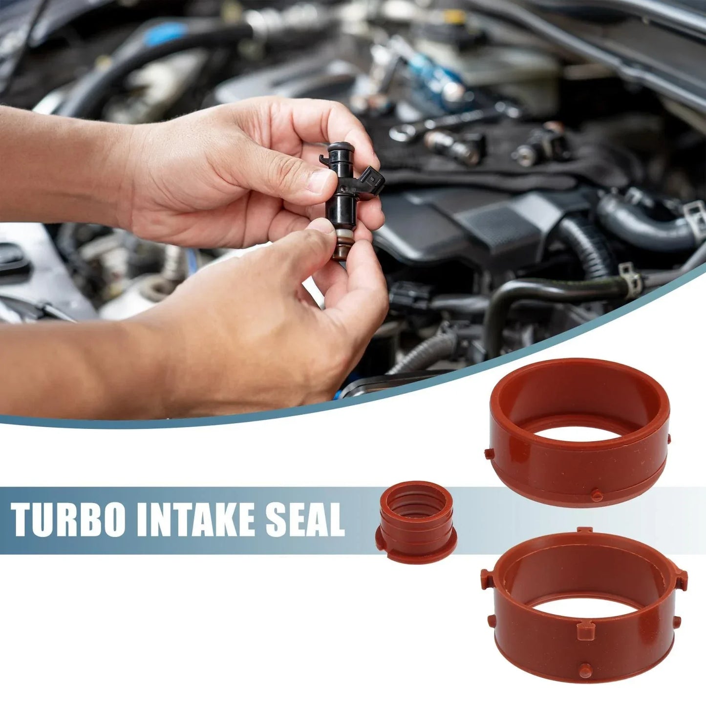 3 x Red Turbo Intake Seals for Mercedes-Benz R320 (2007-2008)
