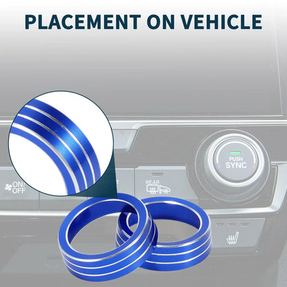 AC Climate Heater Switch Knob Cover for Honda Civic 10th Gen 2016-2020 Blue 2x
