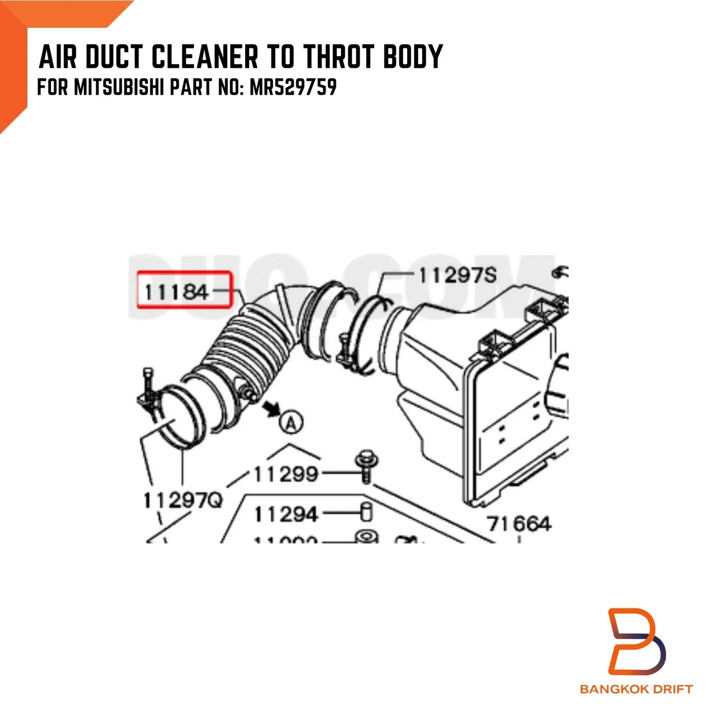 Air Duct Cleaner Intake Hose for Mitsubishi Lancer Cedia 1.6L (2002-2007)