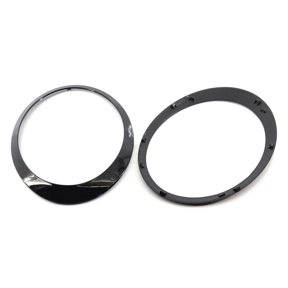 Glossy Black Headlight Trim Rings for Mini Cooper R55 R56 R57 R58 R59 (2007-2015)