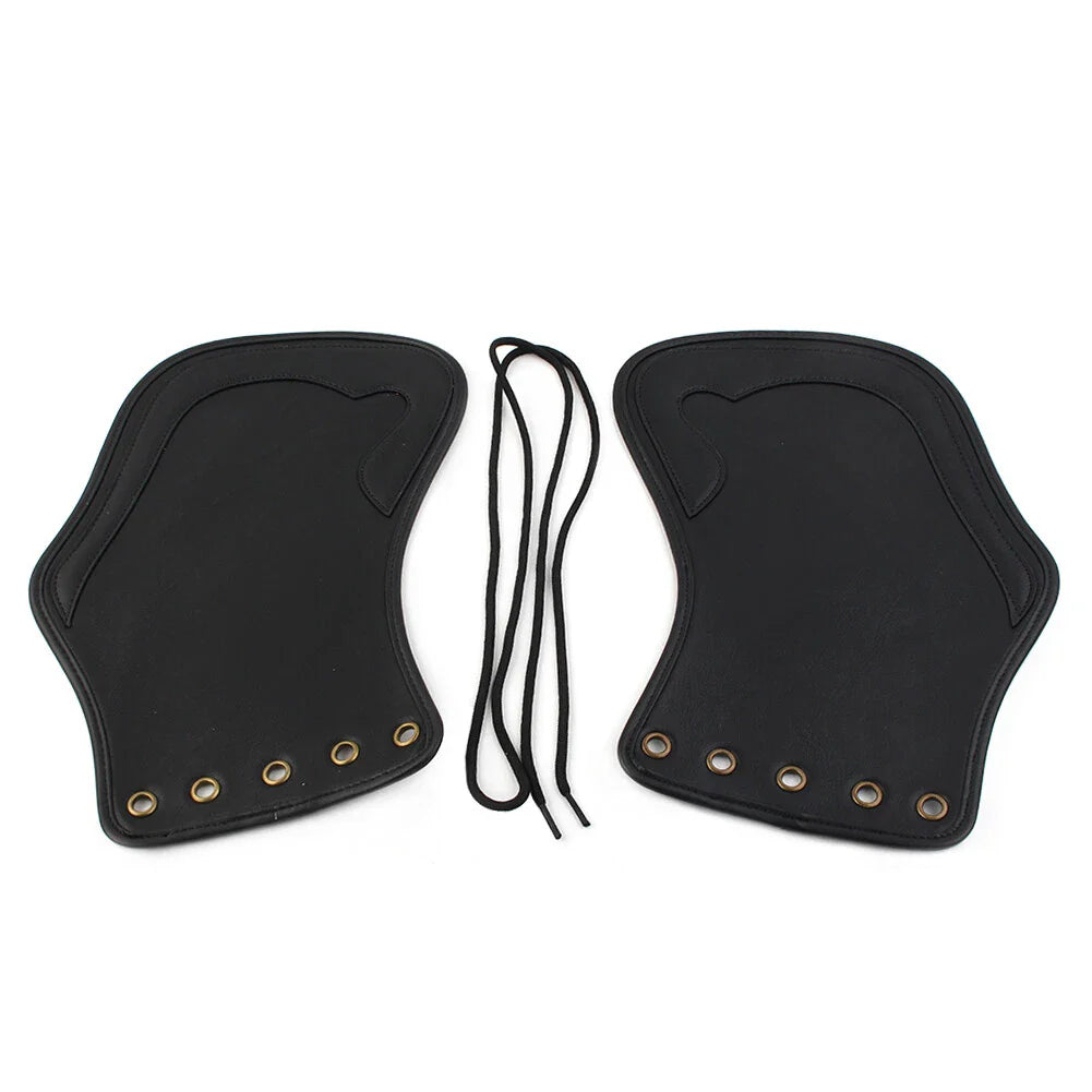Black Leather Heat Saddle Shield Deflector for Harley Sportster