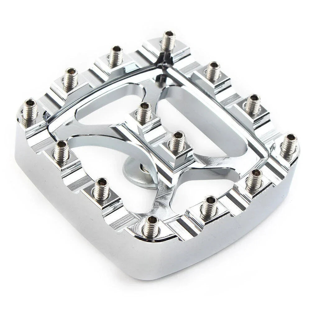 Chrome Brake Pedal Pad Cover for Harley Softail Dyna Sportster Iron 883