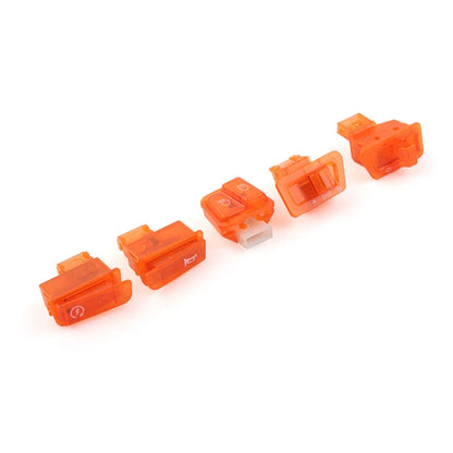 5Pcs Orange Turn Signal Headlight Ignition Horn Switch Caps for GY6 50-150cc