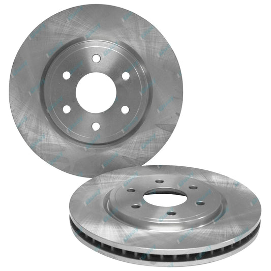 2 Front Disc Brake Rotors for Nissan Pathfinder R51 V6 +Diesel 2006-2012 Terrano