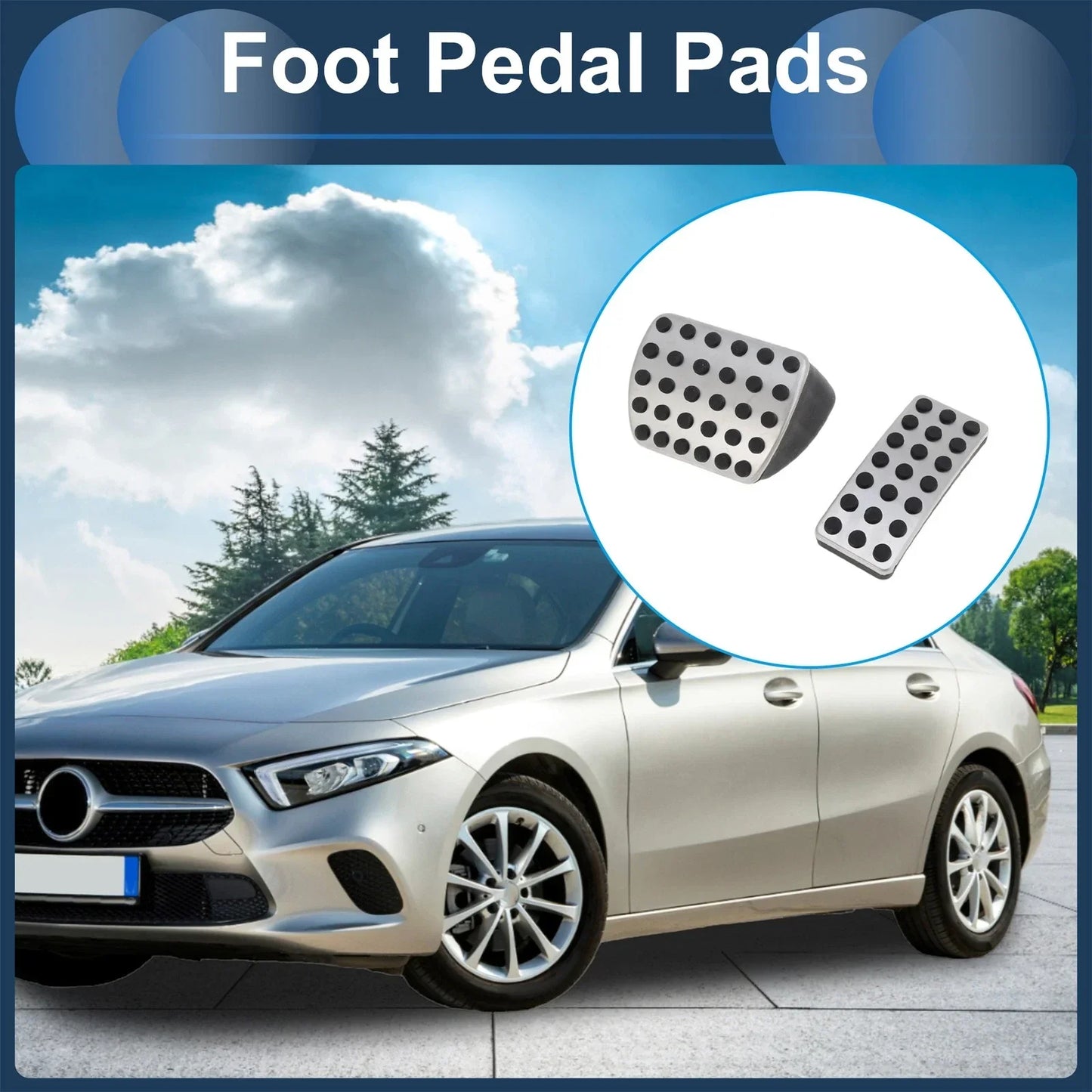 Automatic Footrest Pedals Cover for Mercedes Benz A Class (2013-2023)