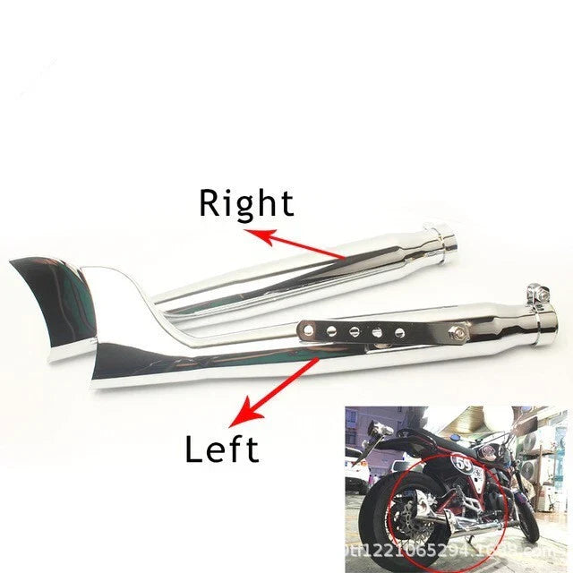 Universal Motorcycle Exhaust Muffler Fishtail Pipe for Harley