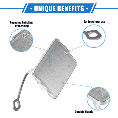 Front Bumper Tow Hook Eye Cap for Mercedes-Benz R350 (2006-2010) Silver Tone