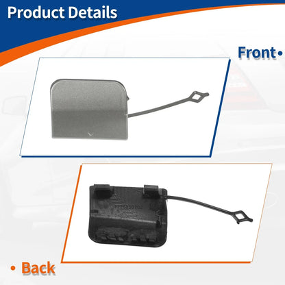 Rear Tow Hook Cover for Mercedes-Benz (2017-2023) Silver Tone