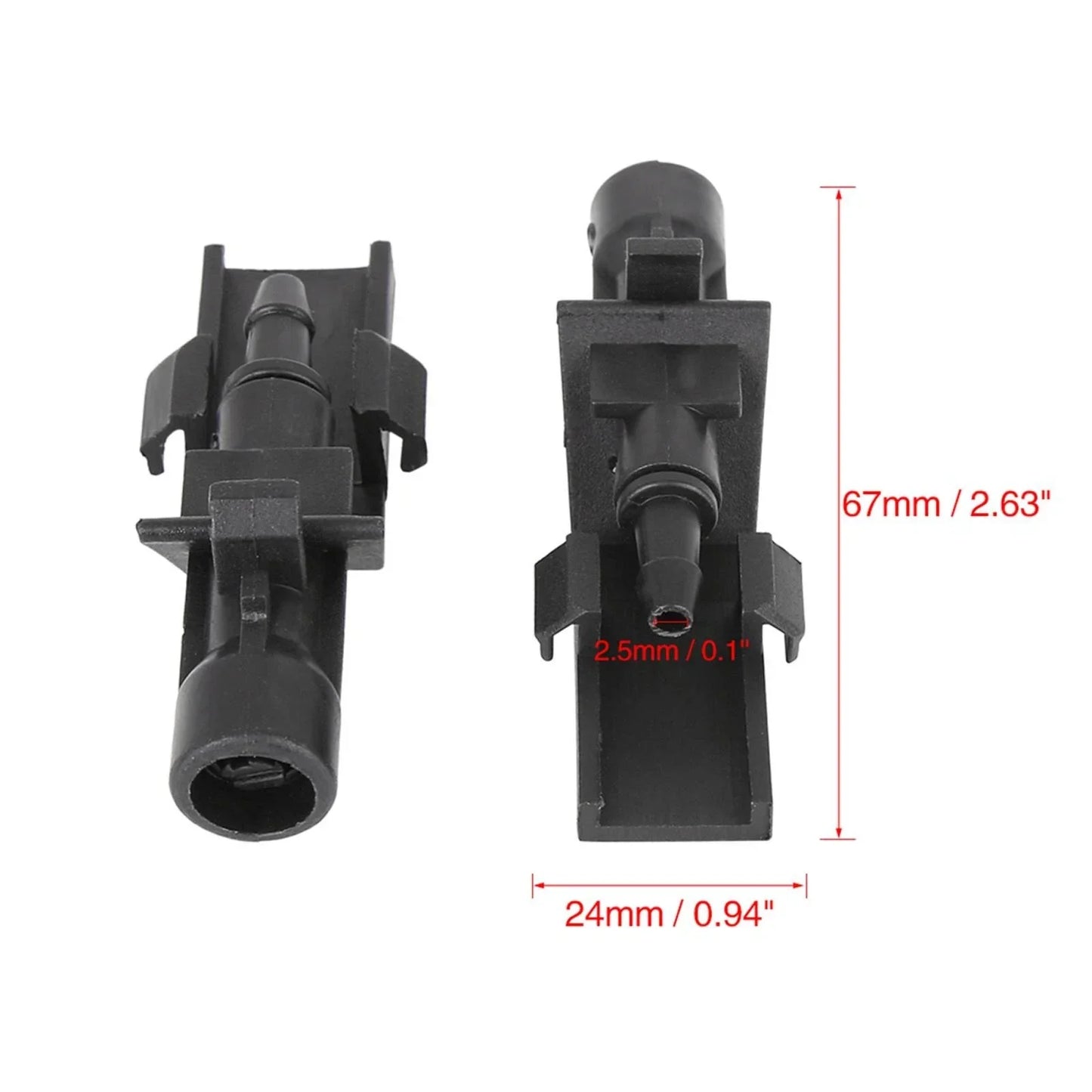 2 x Windshield Washer Nozzles for Honda HR-V, CR-V, Crosstour, Accord (2016-2023)