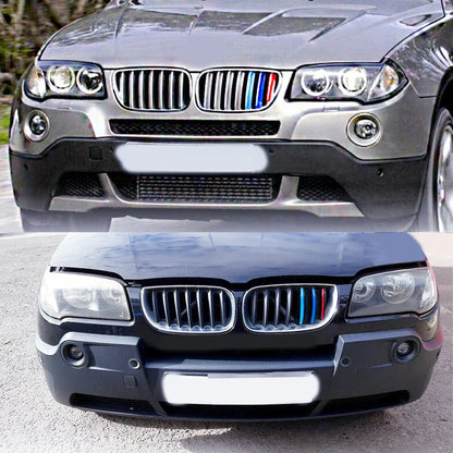 Tri-Color ABS Front Grille Kidney Grill for BMW X3 E83 (2007-2010)