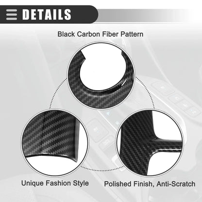 Carbon Fiber Central Control Gear Shift A/C Panel Trim for Dodge Charger (2015-2022)