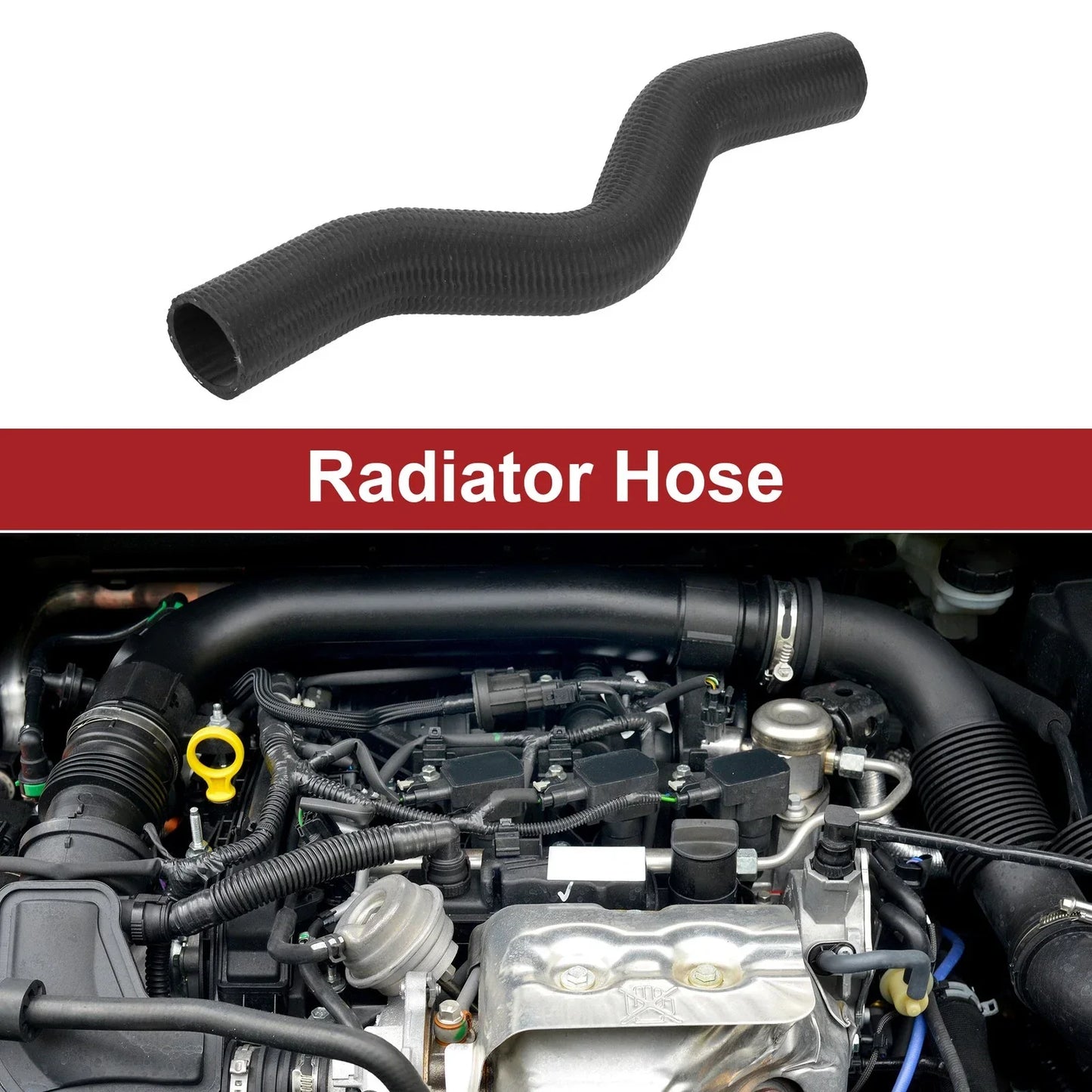 Radiator Hose for Honda Civic 1.7L Rubber Black (2001-2005)