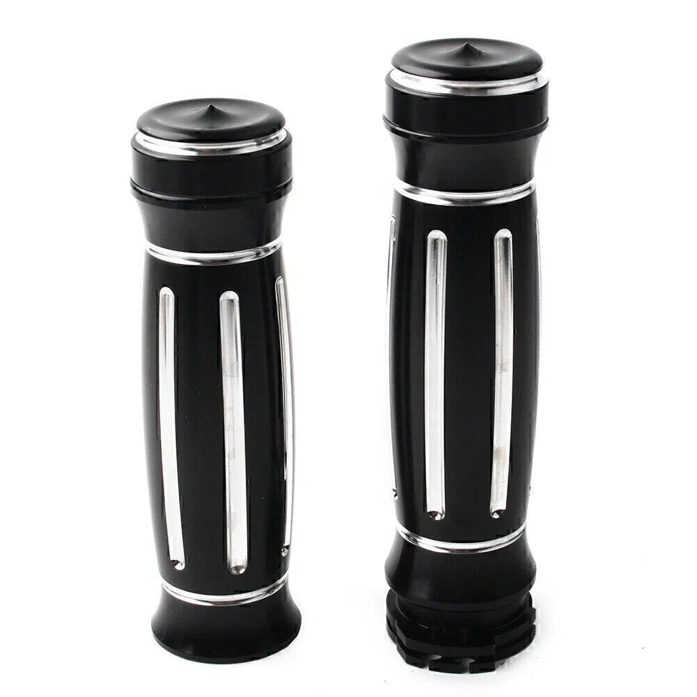 1" CNC Handle Bar Hand Grips for Harley Touring