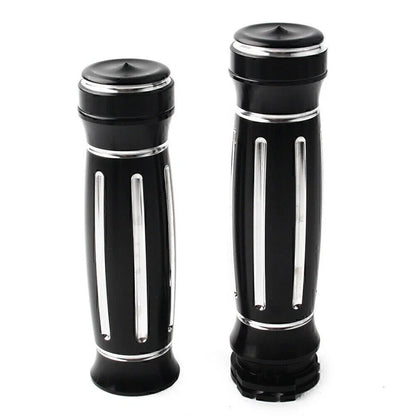 1" CNC Handle Bar Hand Grips for Harley Touring