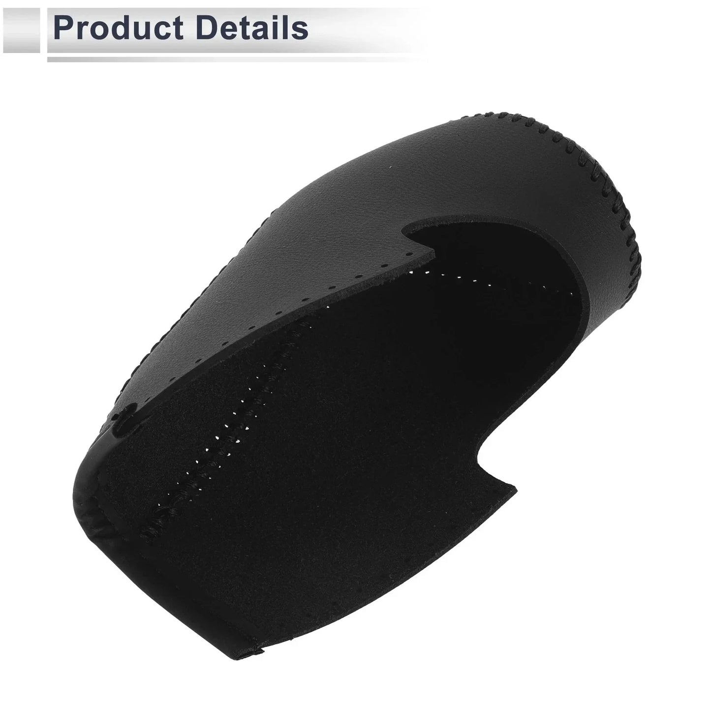 Car Gear Shift Knob Cover Black Faux Leather for Honda Civic (2012-2014)