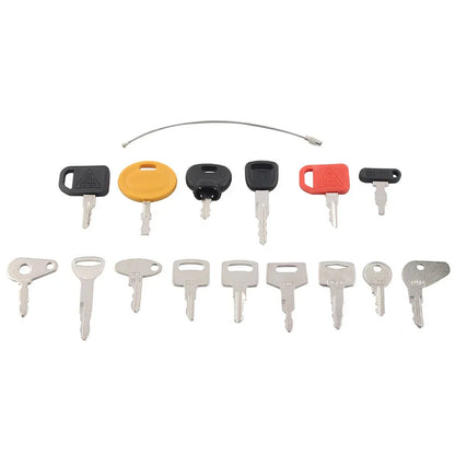 15 Keys Heavy Equipment Ignition Key Set for Holland Excavator