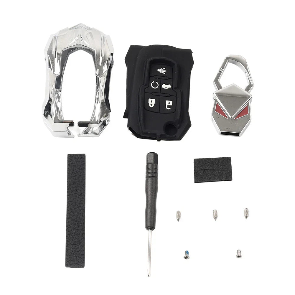 Silver Keyless Entry Remote Fob Cover for Chevrolet Impala (2014-2019)