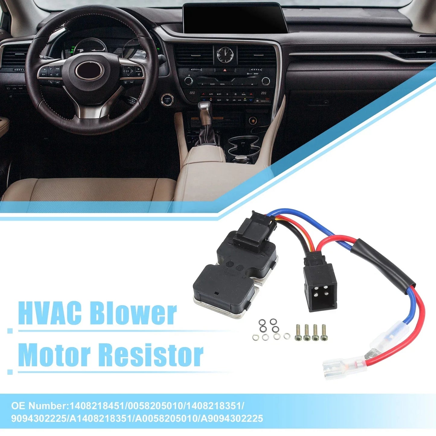 Heater Blower Motor Resistor for Mercedes-Benz S320 S420 S500 (1994-1999)