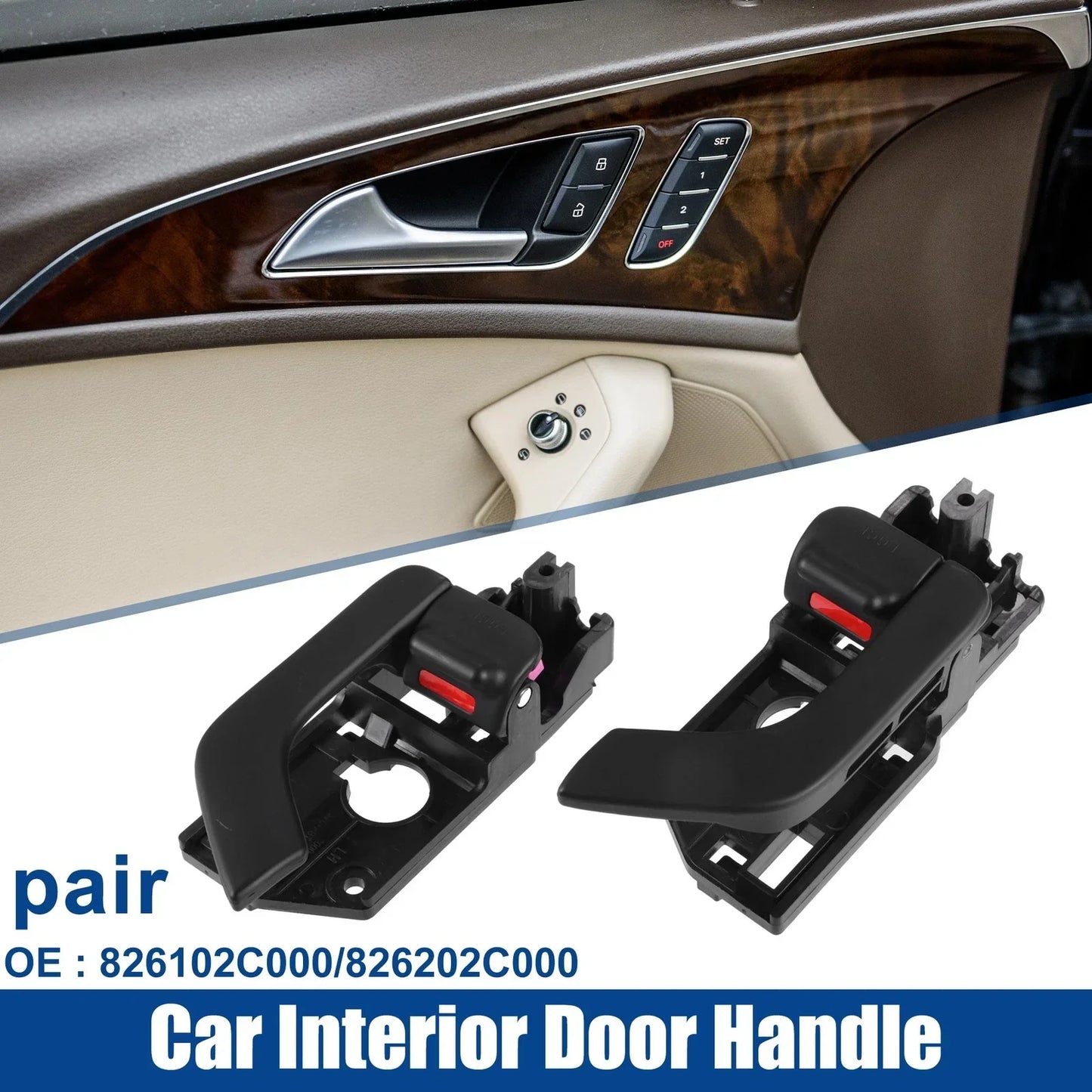 Front Left Right Interior Door Handle for Hyundai Tiburon (2003-2008)