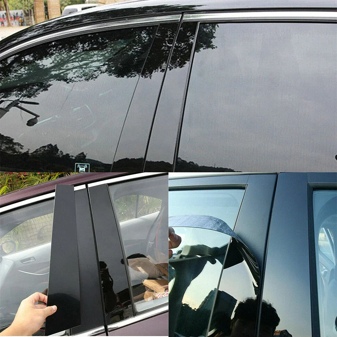 Black Door Pillar Post Cover Set for Kia Cerato K3 Forte (2014-2018)
